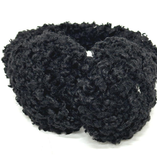 Sergio Rossi Sergio Rossi Faux Fur Apparel Accessories Earmuff polyester Black Unused - view 4