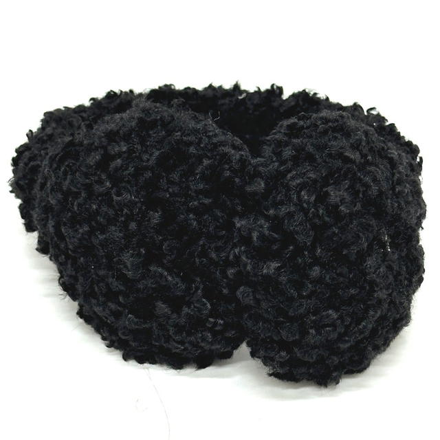 Sergio Rossi Sergio Rossi Faux Fur Apparel Accessories Earmuff polyester Black Unused - view 5