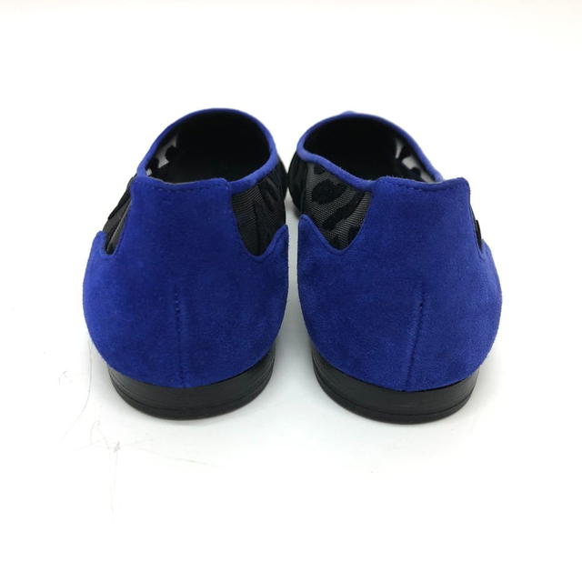 Sergio Rossi Sergio Rossi Leopard Mesh flat pumps suede blue Unused - view 4
