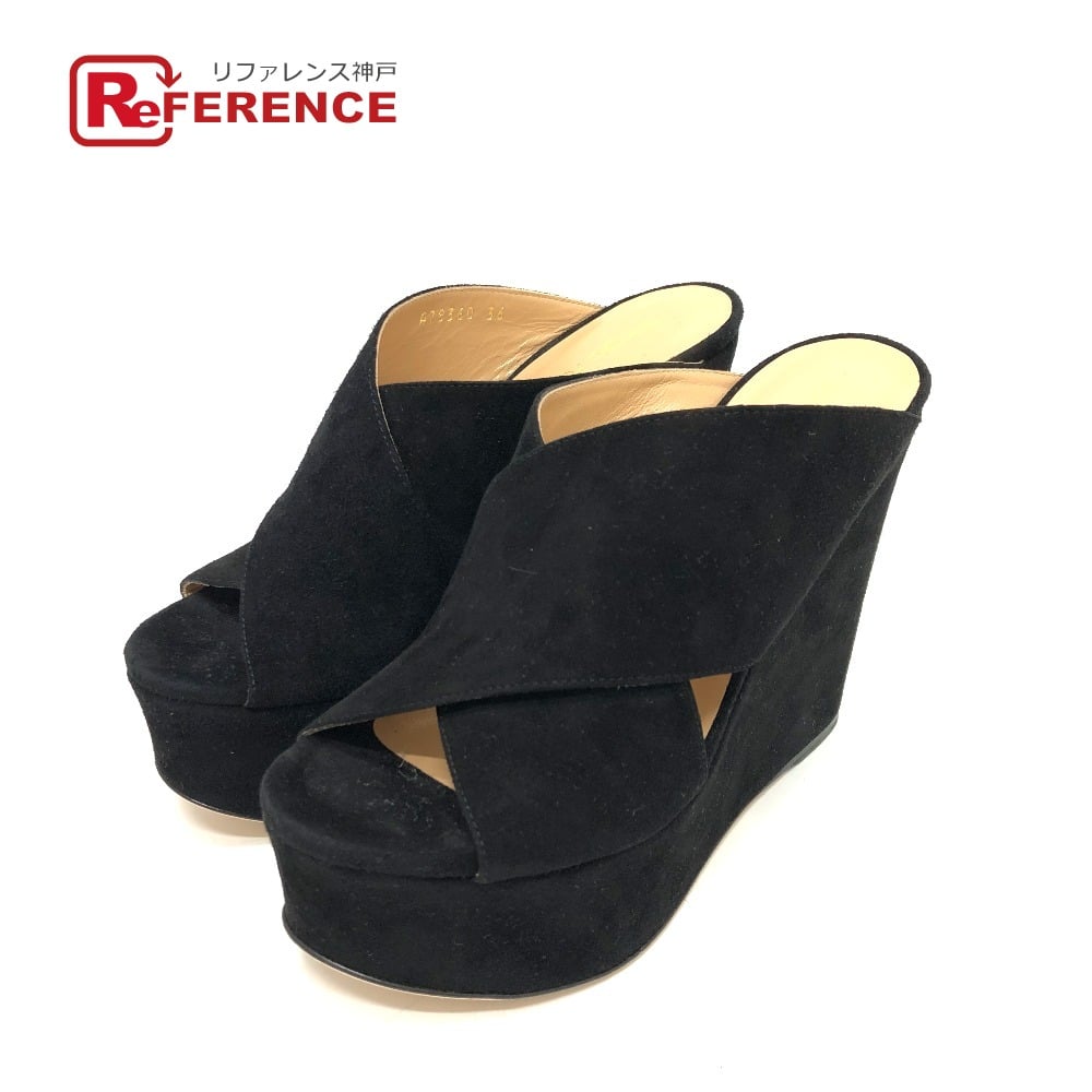 Sergio Rossi Sergio Rossi Open to Sandals suede Black Unused