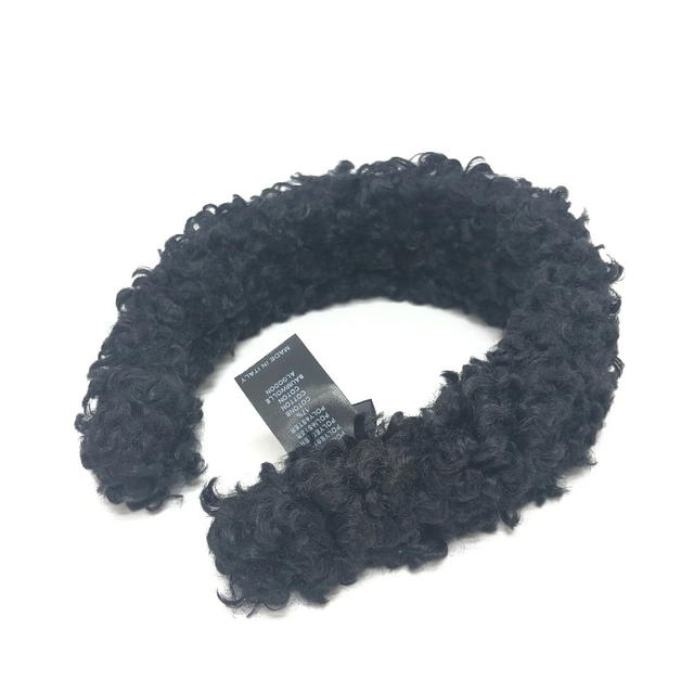 Sergio Rossi Sergio Rossi SR MUPPET Headband Band Headband Katyusha Faux fur Black - view 4