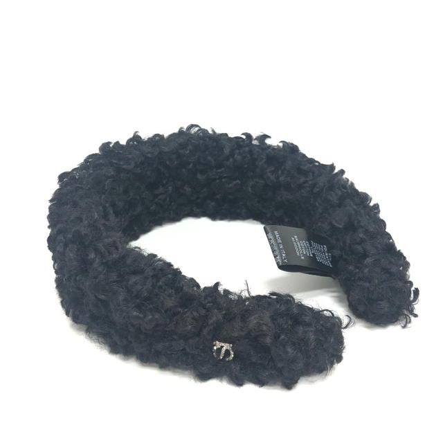 Sergio Rossi Sergio Rossi SR MUPPET Headband Band Headband Katyusha Faux fur Black - view 5