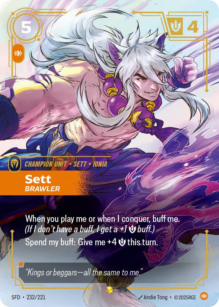 Riftbound Riftbound Sett, Brawler [SFD 232/221] Spiritforged [Foil] (EN)