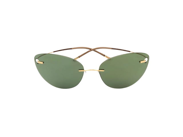 Silhouette Silhouette 8154 Sunglasses In Gold Titanium With Brown Lens - view 2