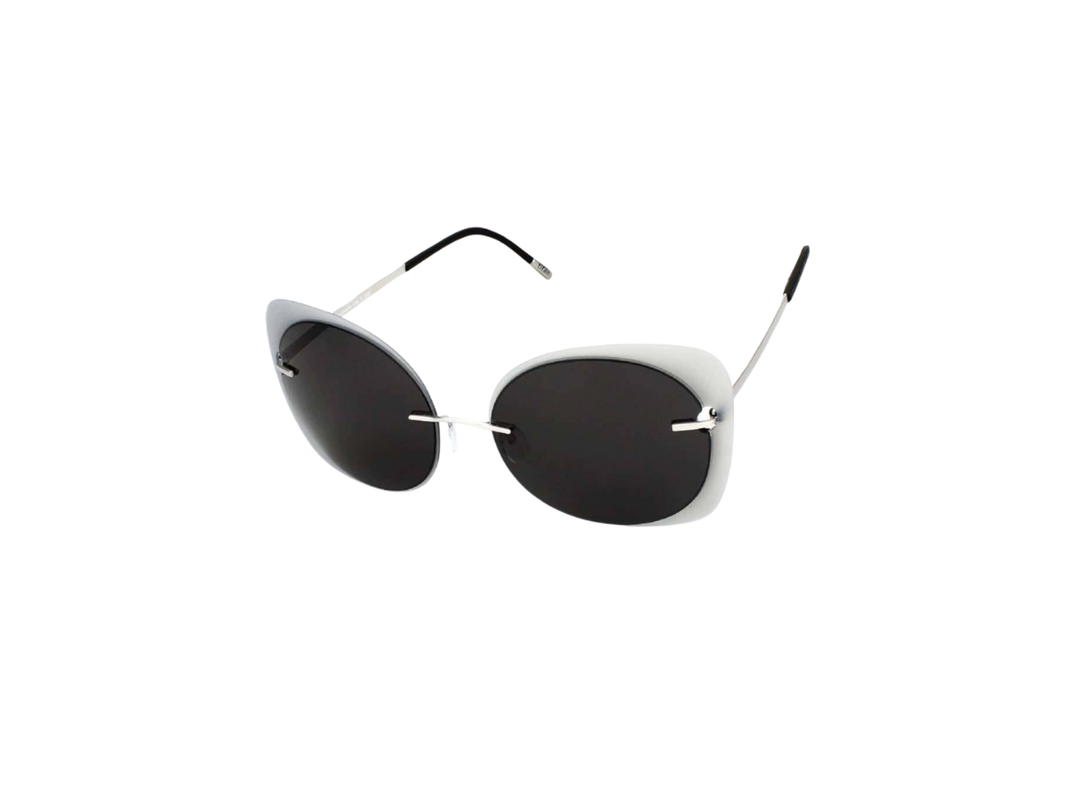 Silhouette Silhouette 8164 Sunglasses In Grey Titanium With Black Lens