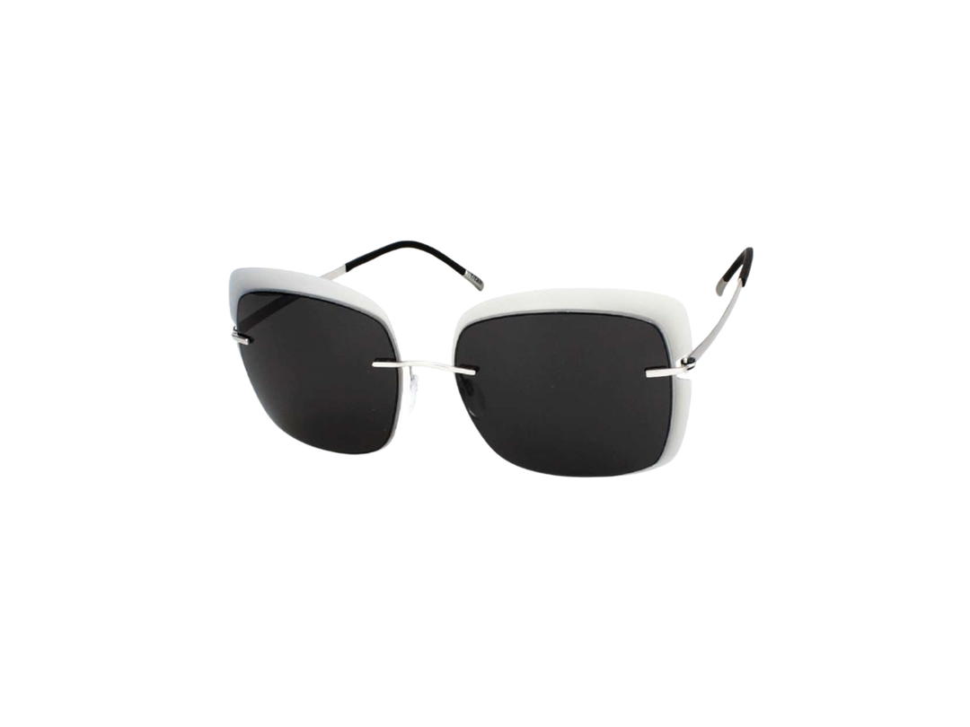 Silhouette Silhouette 8165 Sunglasses In Grey Titanium With Black Lens
