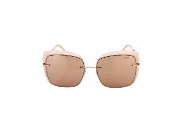 Silhouette Silhouette 8165 Sunglasses In Milky Nude Titanium With Rose Gold Lens - view 2
