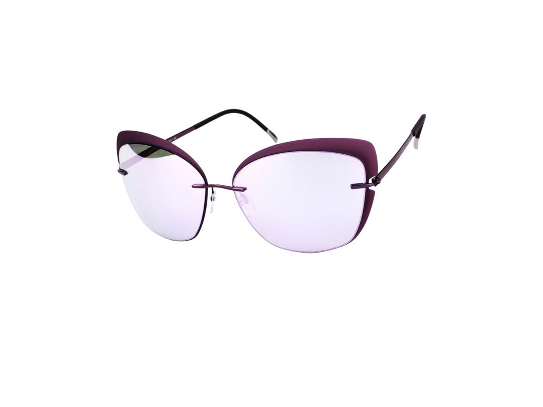 Silhouette Silhouette 8166 Sunglasses In Glossy Rosé Titanium With Mirror Lens