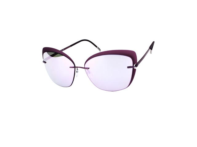 Silhouette Silhouette 8166 Sunglasses In Glossy Rosé Titanium With Mirror Lens - view 1