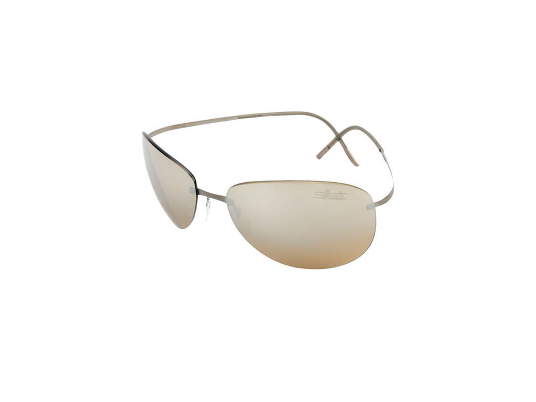 Silhouette Silhouette 8680 Sunglasses In Grey Titanium With Grey Lens
