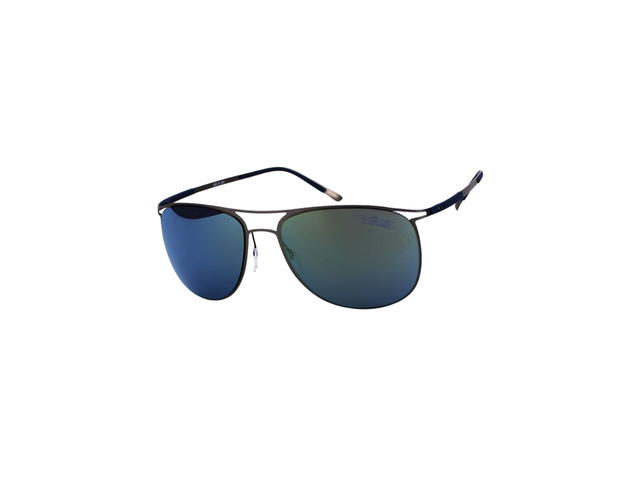 Silhouette Silhouette 8689 Sunglasses In Black Titanium With Blue Lens - view 1