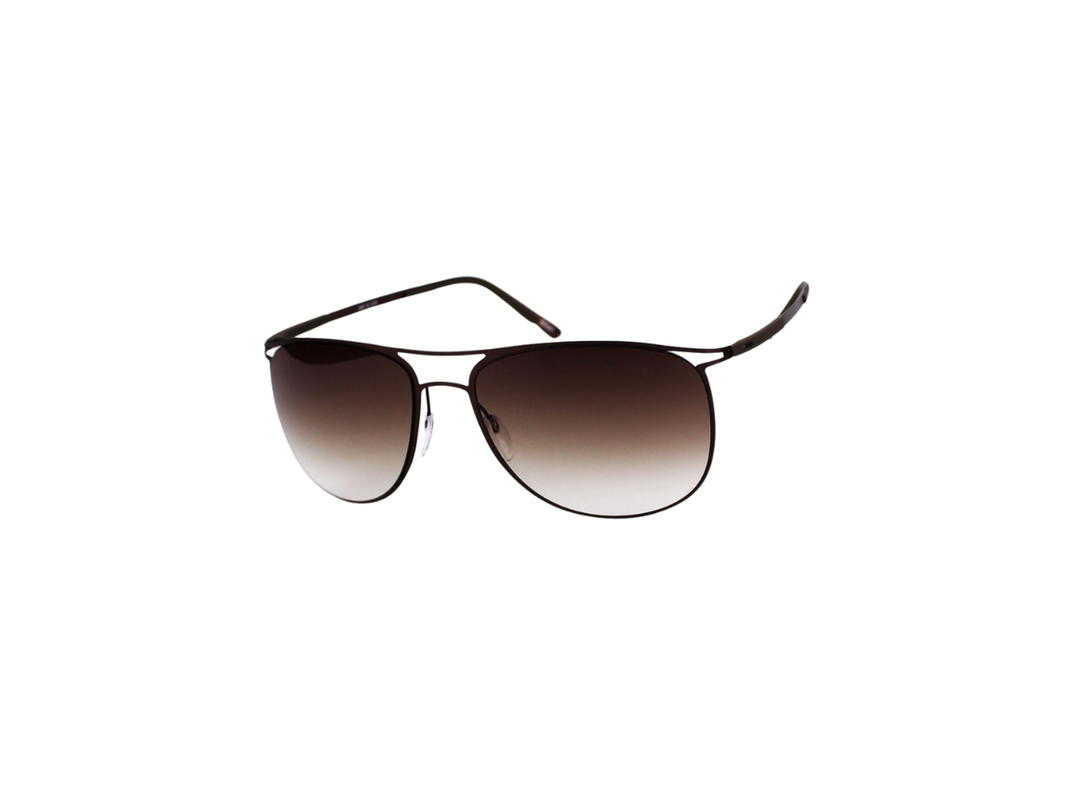 Silhouette Silhouette 8689 Sunglasses In Black Titanium With Brown Lens
