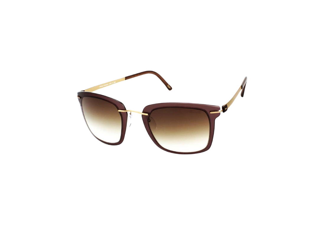 Silhouette Silhouette 8700 Sunglasses In Brown Titanium With Brown Gradient Lens