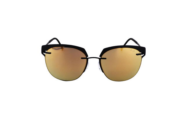 Silhouette Silhouette 8702 Sunglasses In Black Titanium With Gray Gold Mirror Lens - view 2