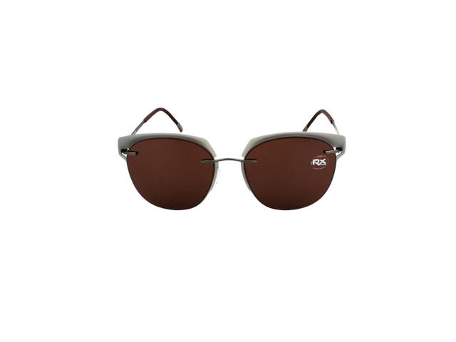 Silhouette Silhouette 8702 Sunglasses In Matte Grey With Brown Lens - view 2