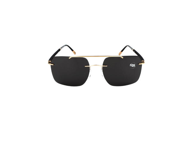 Silhouette Silhouette 8708 Sunglasses In Gold Titanium With Black Lens - view 2
