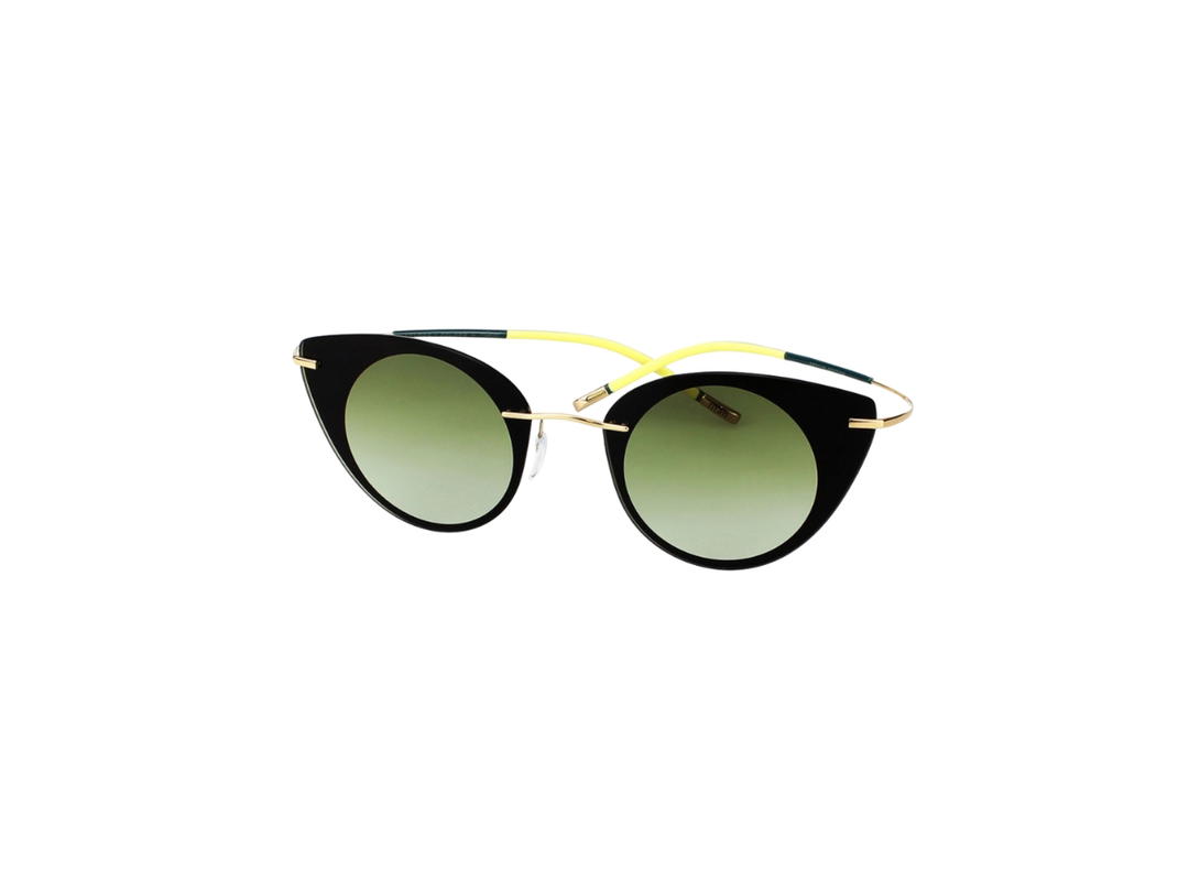 Silhouette Silhouette 9907 Sunglasses In Black Plastic Titanium With Grey Lens
