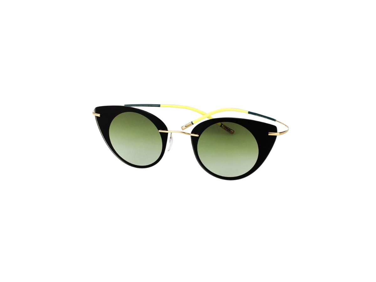 Silhouette Silhouette 9907 Sunglasses In Black Plastic Titanium With Grey Lens