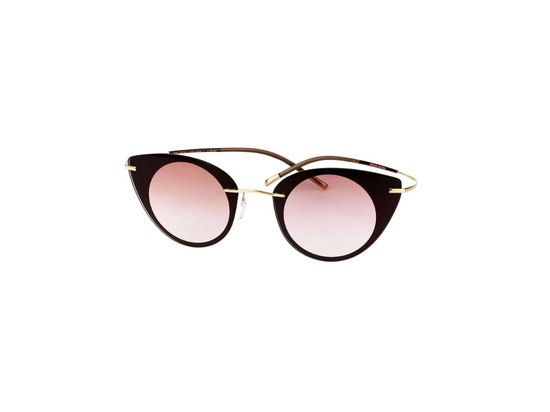 Silhouette Silhouette 9907 Sunglasses In Marron Titanium With Brown Lens