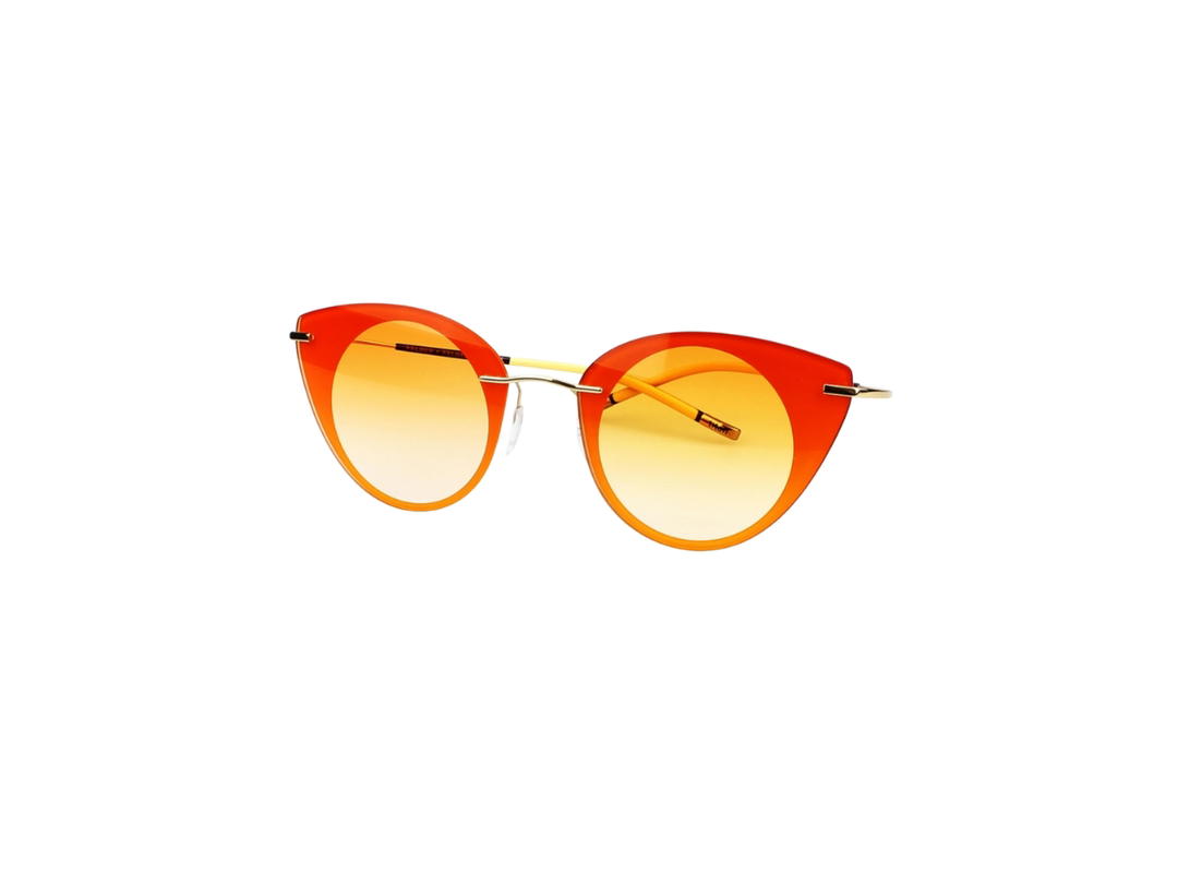Silhouette Silhouette 9907 Sunglasses In Orange Gold Titanium With Light Lens