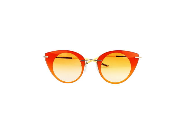Silhouette Silhouette 9907 Sunglasses In Orange Gold Titanium With Light Lens - view 2