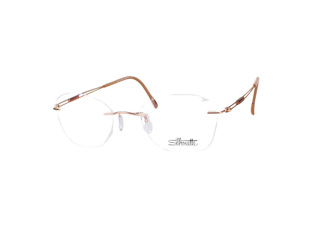 Silhouette Silhouette Glasses In Glod Titanium Frame With Demo Lenses