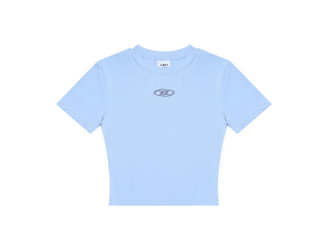 Borntowin Borntowin Silver B Modal Crop T-Shirts Sky Blue - view 1