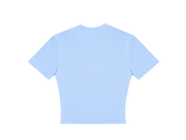 Borntowin Borntowin Silver B Modal Crop T-Shirts Sky Blue - view 2