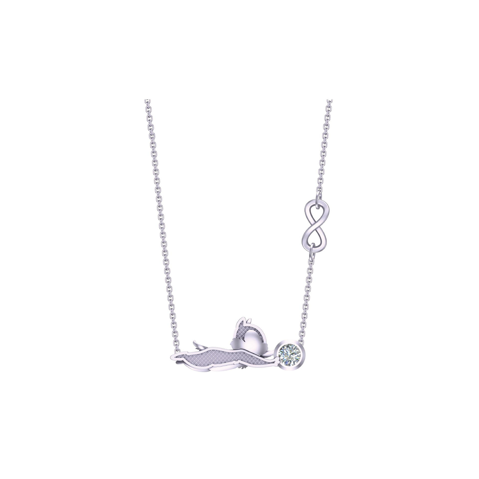 RAVIPA Silver Chip Necklace
