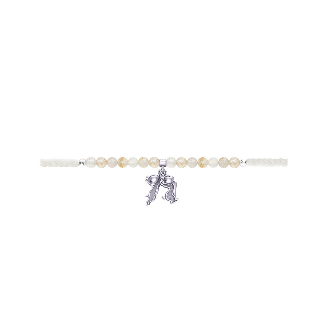 RAVIPA Silver Gold Golden Rutile Chip&Dale Bracelet