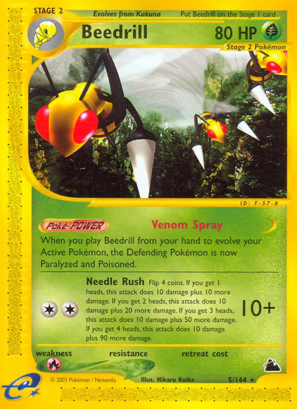 Pokemon Pokemon Beedrill R [SK 5/144] E-Card "Skyridge" [ReverseHolo] (EN)