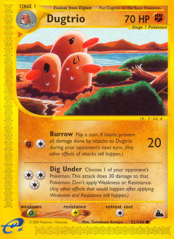 Pokemon Pokemon Dugtrio C [SK 52/144] E-Card "Skyridge" (EN)