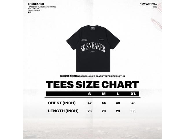 SK SNEAKER SK SNEAKER Baseball Club Black Tee - view 3