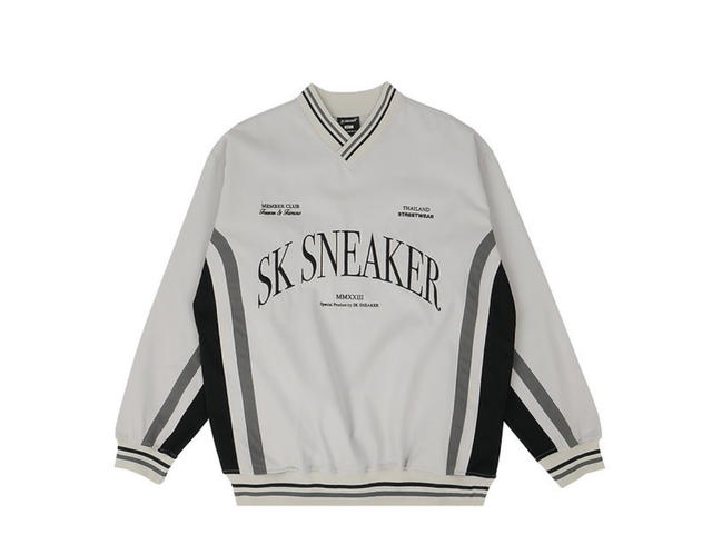 SK SNEAKER SK SNEAKER Baseball Club Long Sleeve Grey Fog Jersey - view 1