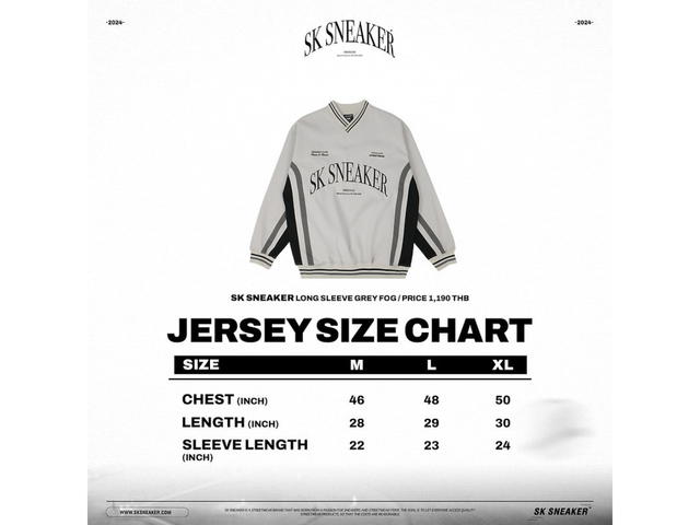 SK SNEAKER SK SNEAKER Baseball Club Long Sleeve Grey Fog Jersey - view 3