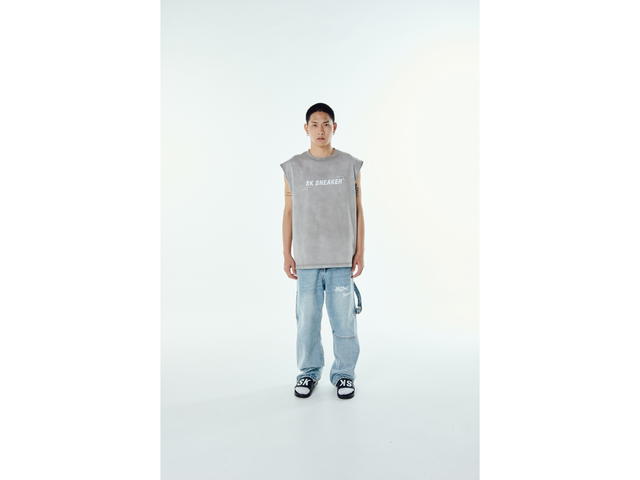 SK SNEAKER SK SNEAKER Basic Logo Vest Grey - view 3