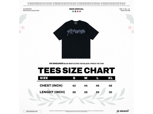 SK SNEAKER SK SNEAKER Blue Mistletoe Black Tee - view 5
