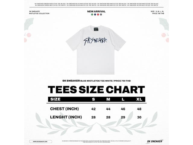 SK SNEAKER SK SNEAKER Blue Mistletoe White Tee - view 5