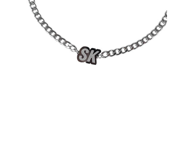 SK SNEAKER SK SNEAKER Chrome Logo Chain Choker - view 4