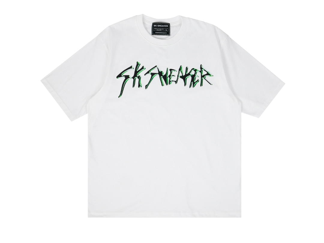 SK SNEAKER SK SNEAKER Green Mistletoe White Tee