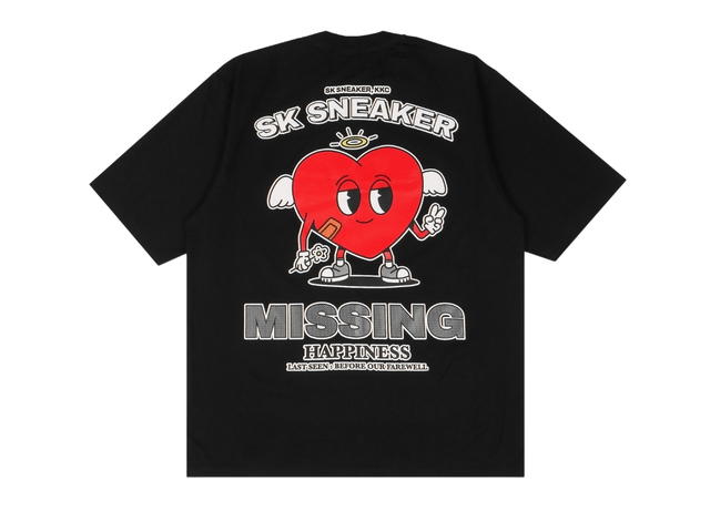 SK SNEAKER SK SNEAKER Missing Happiness Black Tee - view 2
