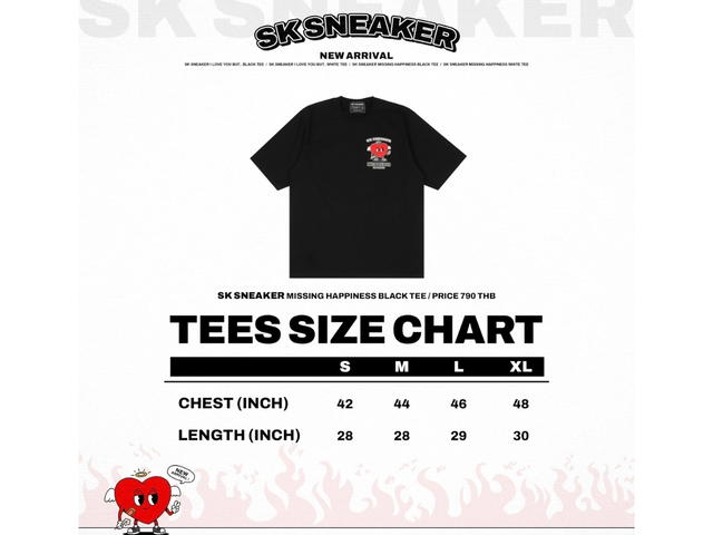 SK SNEAKER SK SNEAKER Missing Happiness Black Tee - view 6