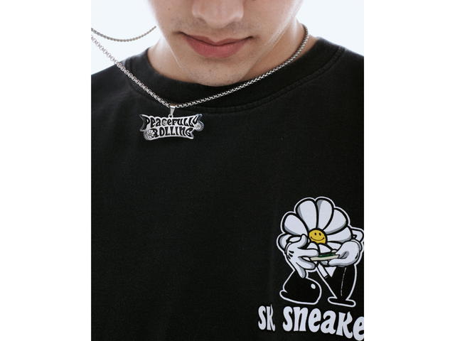 SK SNEAKER SK SNEAKER Peaceful Logo Necklace - view 4