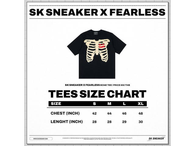 SK SNEAKER SK SNEAKER X Fearless Bone Black Tee - view 4
