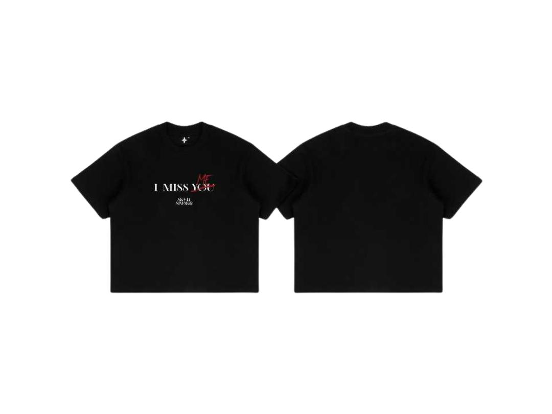 SK SNEAKER SK SNEAKER ELS "I MISS ME" BLACK TEE