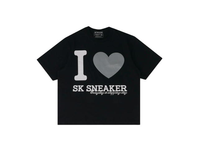SK SNEAKER SK SNEAKER I LOVE SK BOXY BLACK TEE - view 1