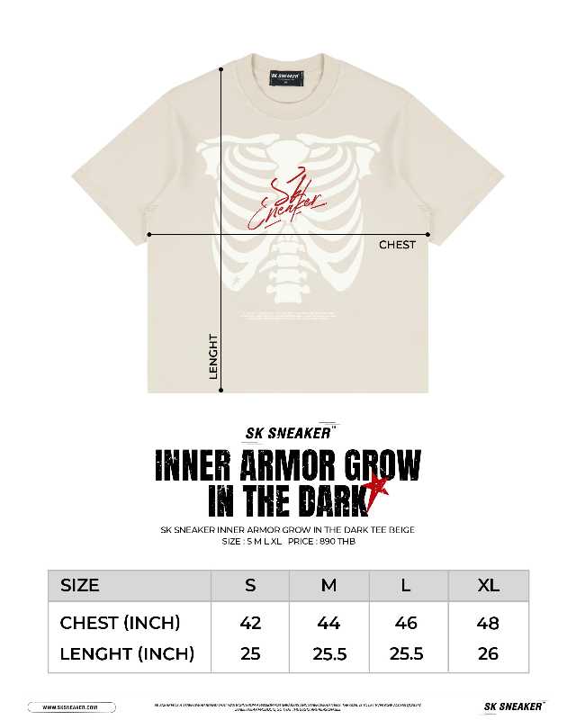SK SNEAKER SK SNEAKER INNER ARMOR GROW IN THE DARK BEIGE TEE - view 8