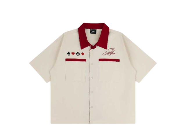SK SNEAKER SK SNEAKER LUCKY CARD SHIRTS OAT BEIGE TEE - view 1