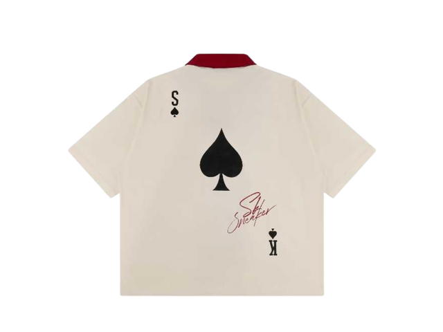 SK SNEAKER SK SNEAKER LUCKY CARD SHIRTS OAT BEIGE TEE - view 2