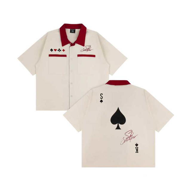 SK SNEAKER SK SNEAKER LUCKY CARD SHIRTS OAT BEIGE TEE - view 3